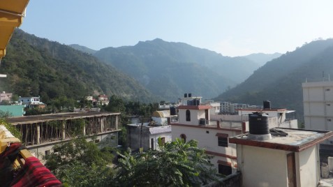 View of Himalayan foothills from ashram